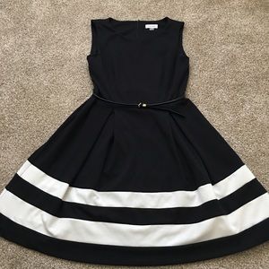 Calvin Klein Black and White Dress
